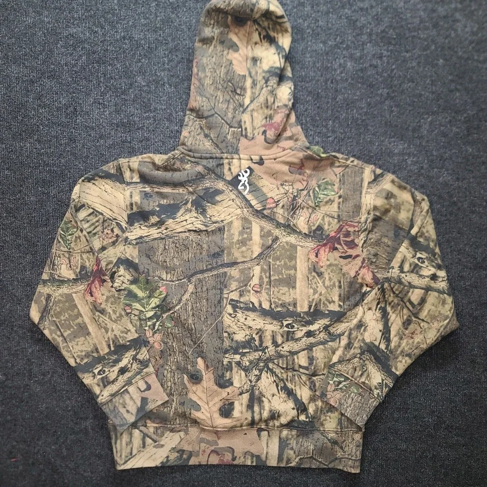 Browning For Her Camo Hoodie‎ Pink Buckmark Logo Women's Medium Hunting - Picture 10 of 14